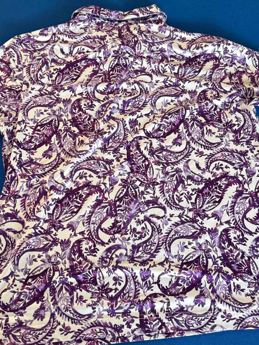 Robert Graham Men's Golf Polo, Purple Paisley Print, Size L — EUC! - Picture 5 of 5